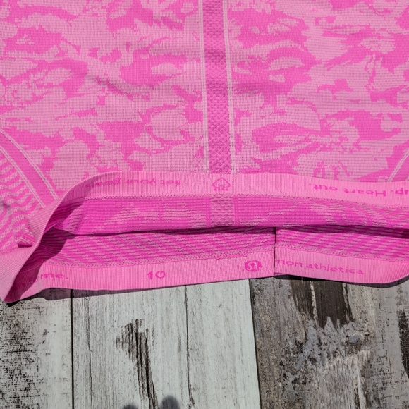 Lululemon Swiftly Tech Long Sleeve Crew Heathered Raspberry Glo Light size 10 - Picture 6 of 6